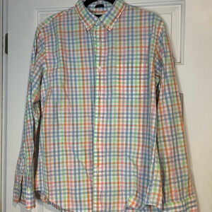 J Crew Slim Fit Men's Multicolor Plaid Shirt- Preppy Church